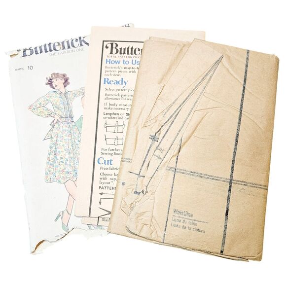 Butterick 4368 Vtg 1970s Daniel Hechter Tucked-front Or Top Sewing Pattern Sz 10 - Picture 5 of 7